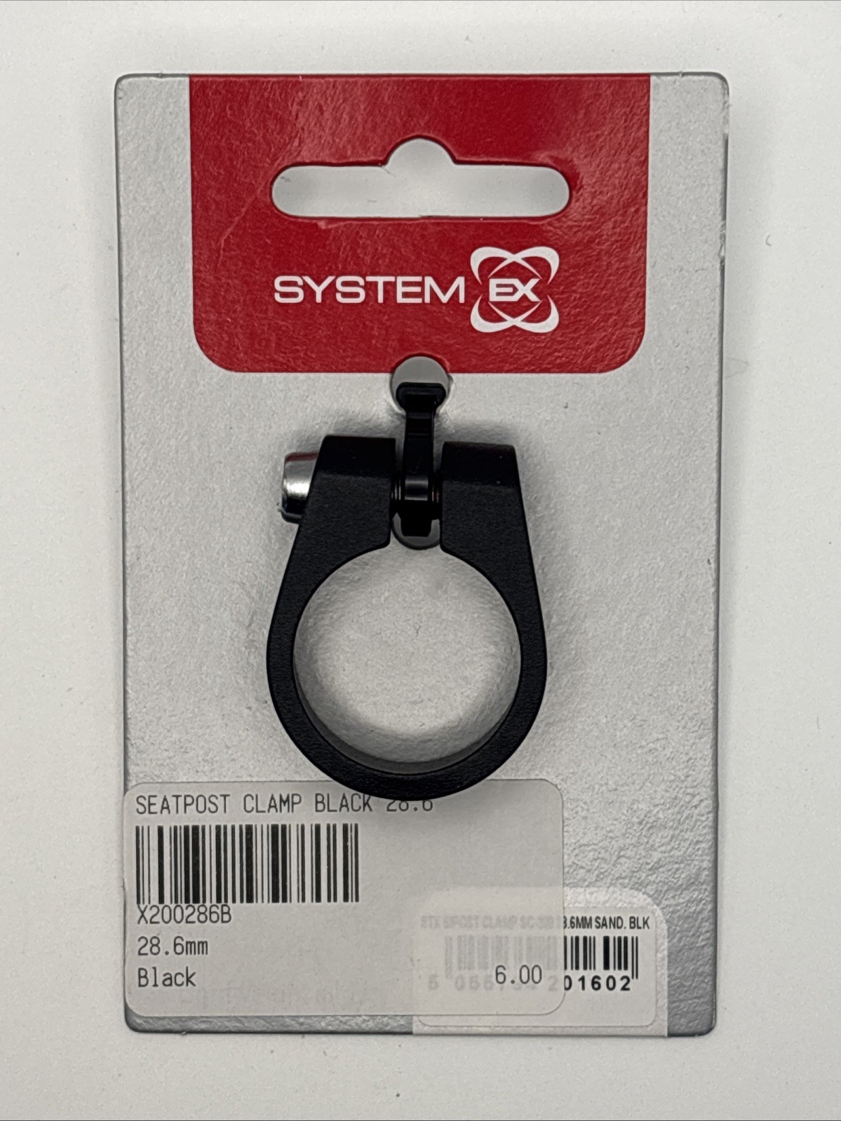 SystemEX Seatpost Clamp in Black 28.6mm - 5055794201602 - New - Packaging Marked