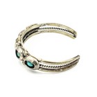 Southwest Sterling Turquoise Shadowbox 6.75in Cuff Bracelets Lot of 2 #S5638-2 — photo 7
