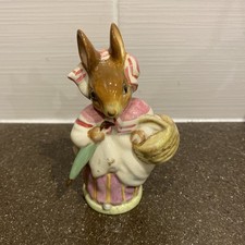 Beswick Vintage Beatrix Potter Figurine Mrs Rabbit with Umbrella, Gold Backstamp