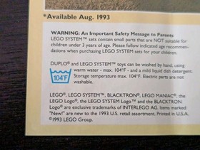 Vintage (1993) LEGO Product CASTLE Black Knights Dragon Sets Poster - RARE