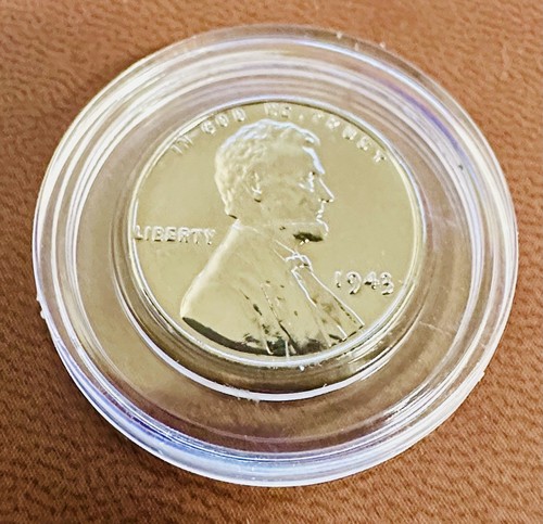 Centavo de trigo de guerra de acero genuino 1943 rutenio negro con certificado de autenticidad - hermosa moneda - Imagen 4 de 5