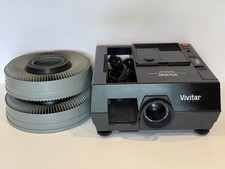Vivitar 5000AF Slide Projector - w/ 2 trays - Low-Hours Fully Functional