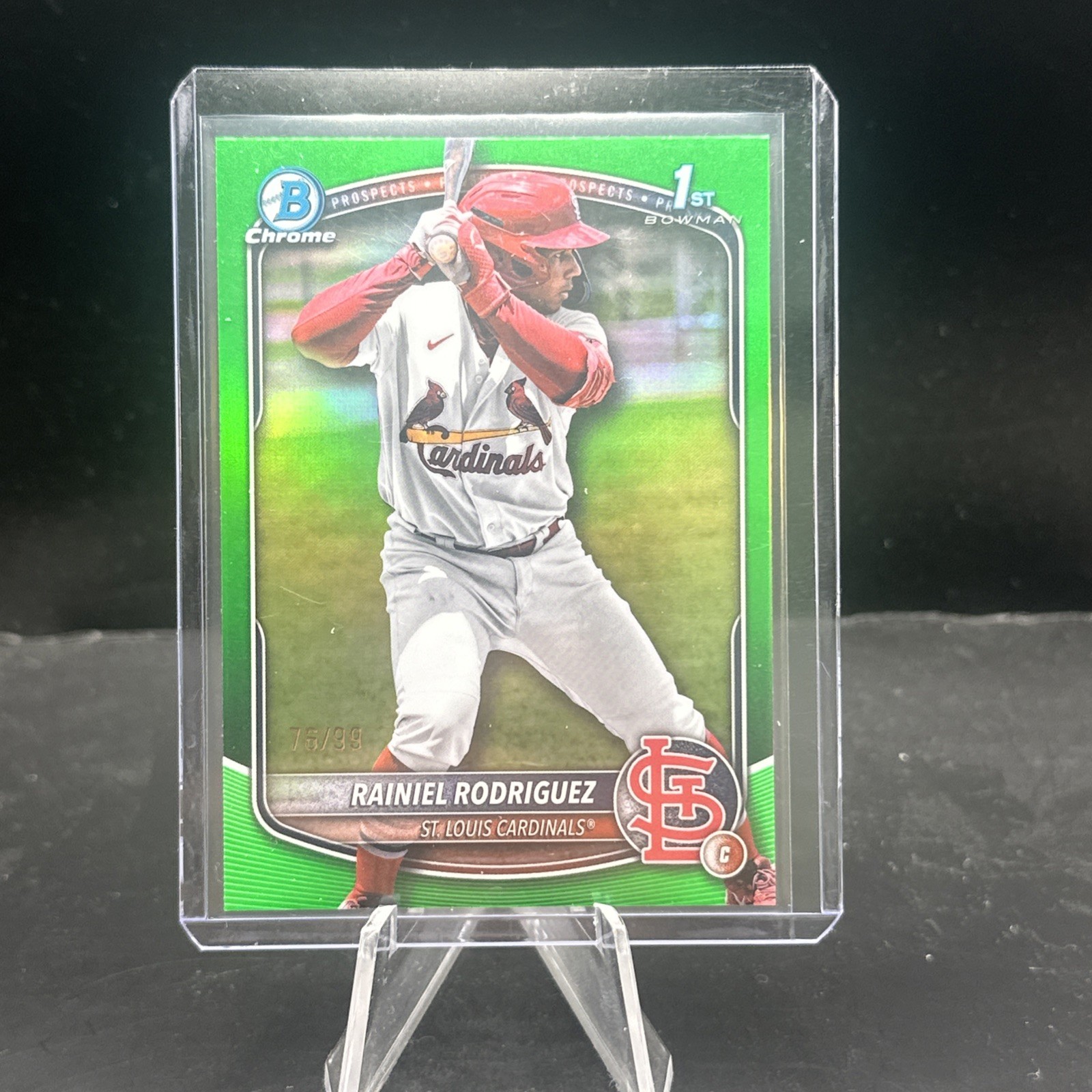 2025 Bowman Chrome Rainiel Rodriguez BCP-200 Green Refractor SP /99 1st Bowman