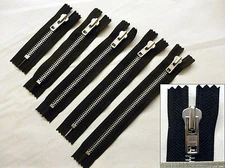 Zip, Zipper, Heavyweight 8,Closed End,Metal YKK,Black 3,4,5,6,7,8,9,10,12,15,20"