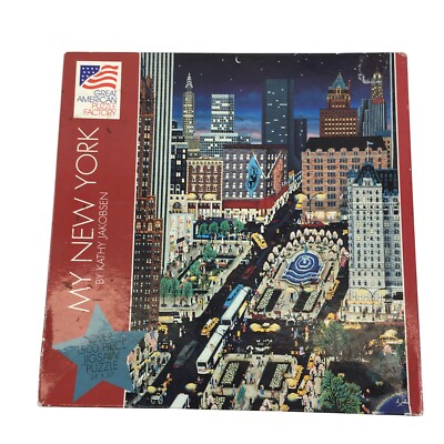MY NEW YORK Puzzle By Kathy Jakobsen 1500 Pieces Made In USA 1994