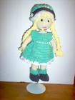 Hand crochet doll with 4 outfits, braids  #25     a — photo 1