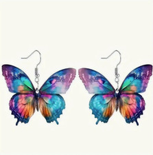 Butterfly Fashion Earrings Multicolor Stainless