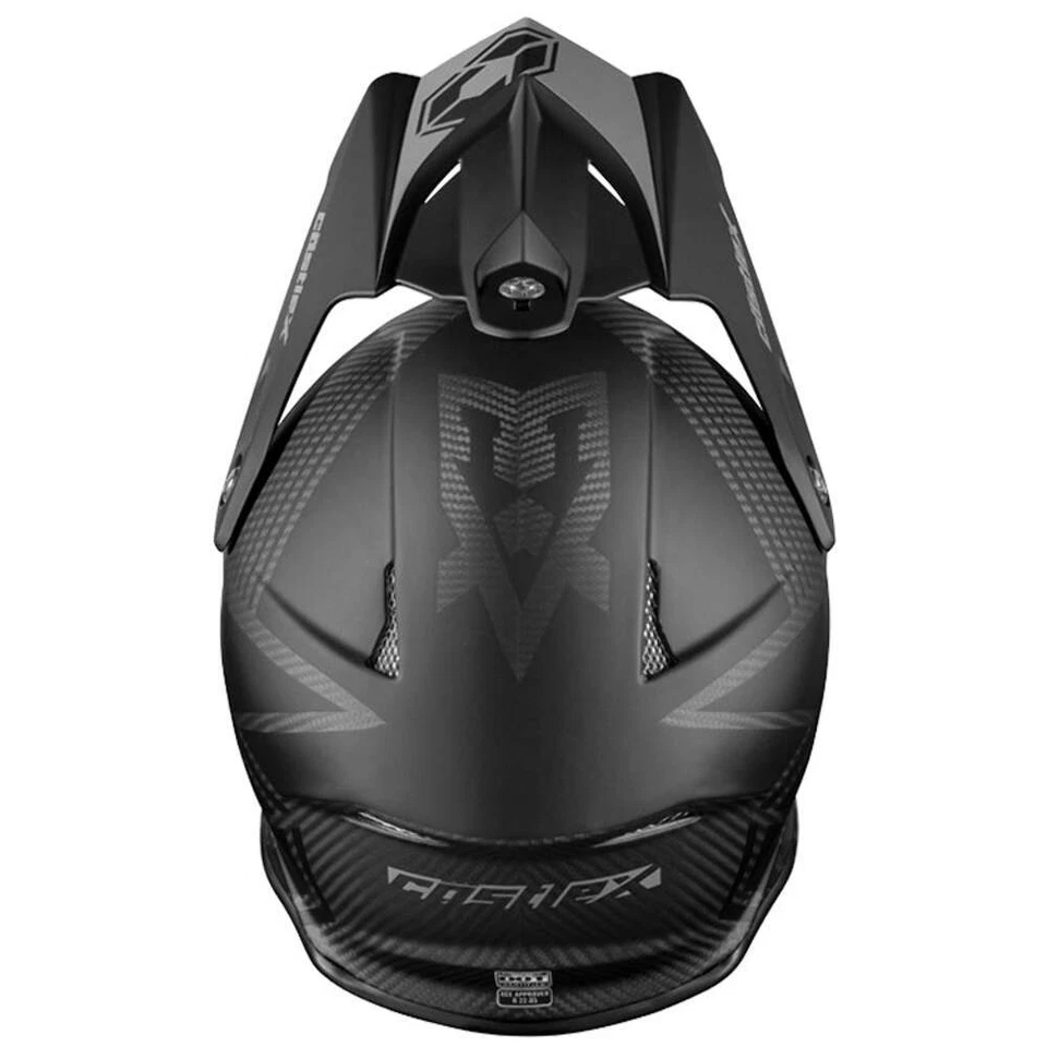 Castle X CX100 Warp Carbon Fiber Snowmobile Helmet - Matte Black - Image 3 of 3