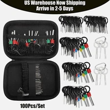 100pcs Car Extractor Pin Ejector Wire Kit Connector Terminal Puller Removal Tool