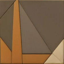 Medium Abstract Painting 2x2 ft. Post-Modernism Geometric Demrin OOAK NEW