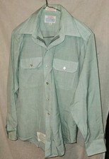 Mens VTG Creighton USA Made Button Down 16 34 Long Sleeve Shirt Military Dress