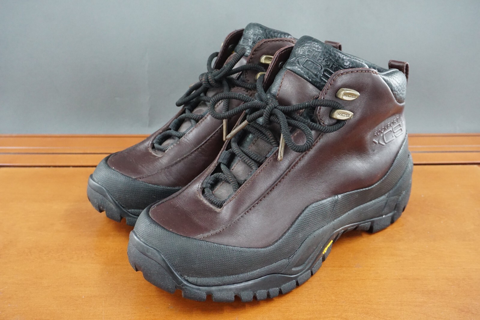 Rockport XCS GTX Shoes Mens Brown Leather Lace Up Vibram Sole