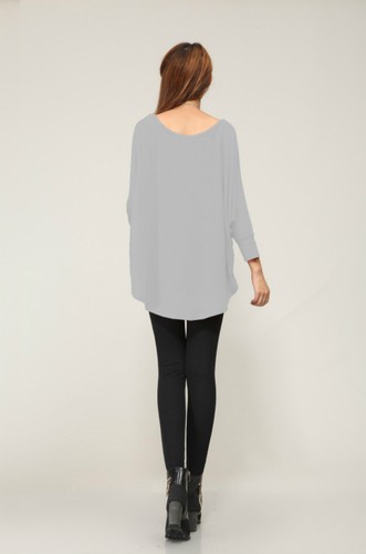 Stylish Women Ladies Loose Batwing Asymmetric Quality Knitted Baggy Top /Jumper - Picture 53 of 59