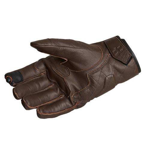 Halvarssons Hofors Short Leather Motorcycle Gloves - Brown - Picture 3 of 3