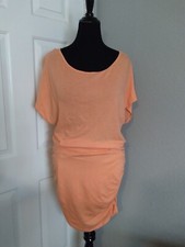 Victoria Secret Size L Short Sleeve Orange T-shirt Dress