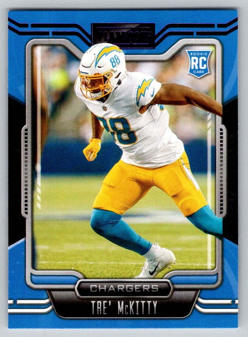 2021 Panini Playbook Football Tre' McKitty Rookie RC La Chargers Purple #176