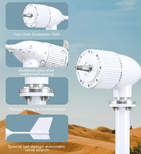 5000W Windkraftanlage Komplett 48V Windgenerator Windrad Grid Wechselrichter - Bild 15 von 19