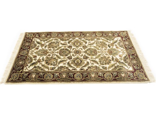 3X5 ft Handmade Agra Jaipur Oriental Rug Thick Pile Wool Carpet Small Size Decor - Picture 5 of 11