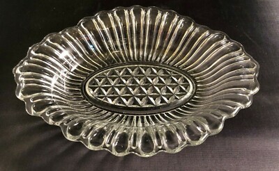 Vintage Anchor Hocking 5061 Relish Pickle Dish Candy Serving Bowl Crystal Clear 