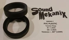 PVC Plastic Speaker / Spacer Rings, Tweeter Rings .487 12MM Thick One Pair