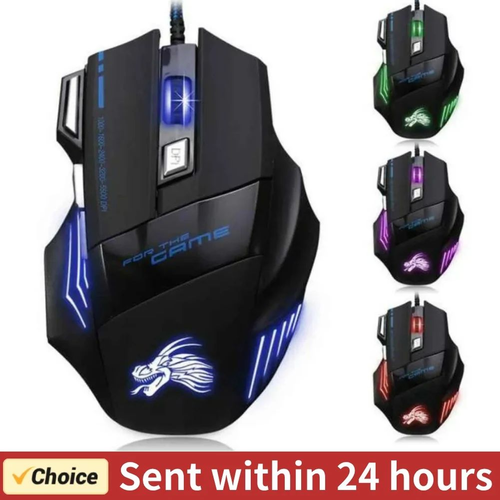USB Wired Gaming Mouse 5500 DPI – 7 Button RGB Backlit Ergonomic Optical Mice PC - Bild 5 von 6