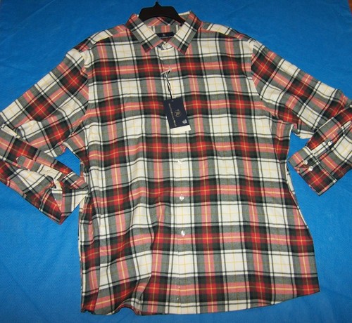 Size XXL Mens Long Sleeve Hart Schaffner Marx Flannel Shirt (Plaid) - Picture 4 of 4