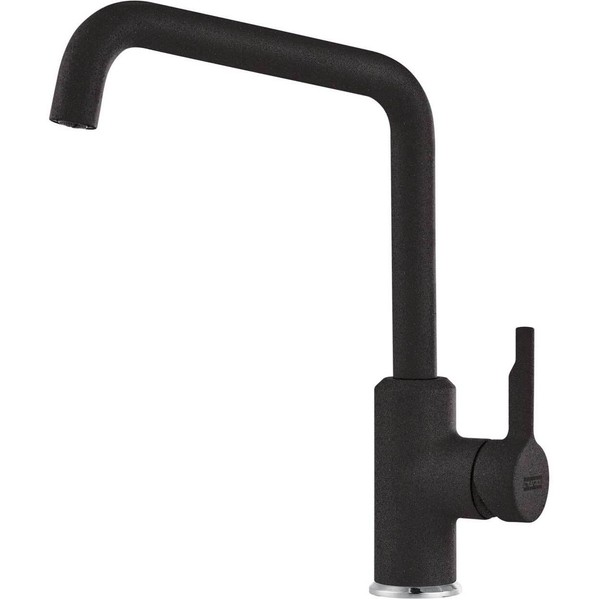 Franke Messing Hochdruck Armatur, Wasserhahn Urban U Festauslauf Onyx Seitenbedi-image