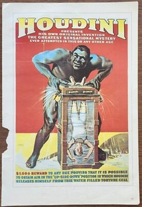 Houdini collection 3 posters from the book 100 Years of Magic Posters, 1976
