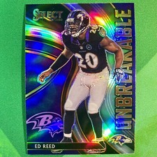 Ed Reed Unbreakable Silver Prizm SP 2020 Panini Select Insert Ravens #U15