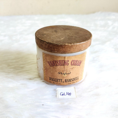 Vintage Daggett & Ramsdell Verschwinden Creme Milch Glas USA Sammlerstück GL141