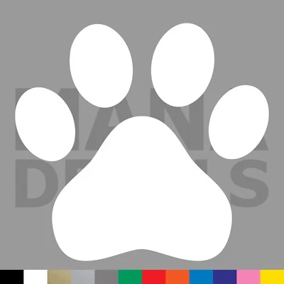 MANA DECALS Paw Print Vinyl Die Cut Decal Sticker - Cat Dog Pet Animal