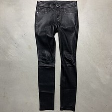 Marc By Marc Jacobs Mirah Leather Suede Tuxedo Black Pants Women 30x31 MSRP $798