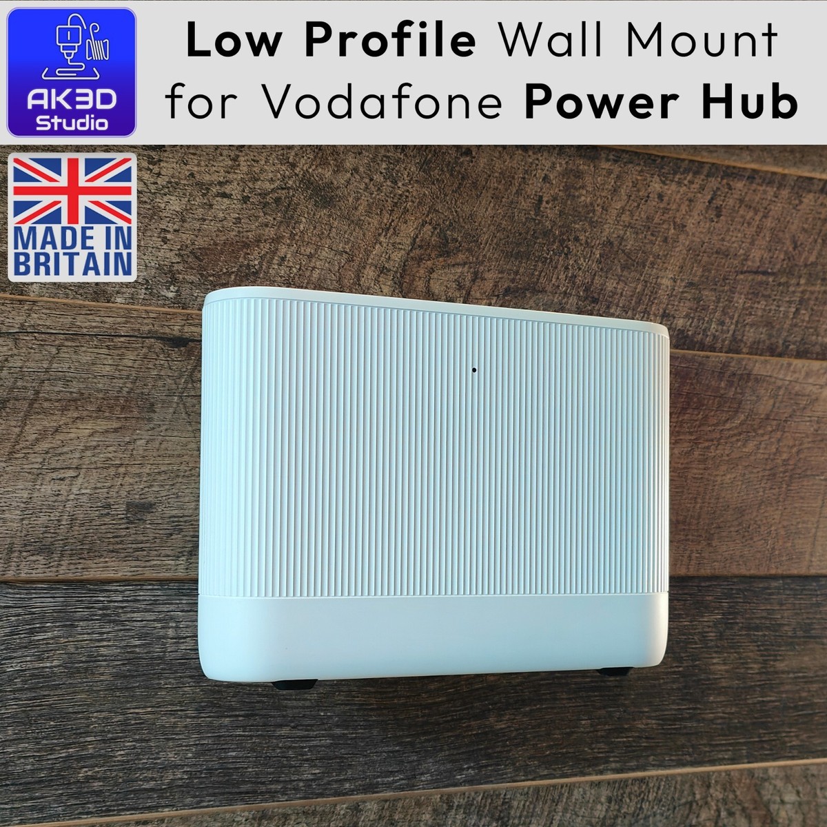 Supporto A Parete Decoralin Per Router Vodafone Power Hub Wi-Fi 6 - Staffa Bianca Con Viti E Fissaggi - 2