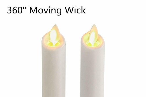 Luminara Flameless Led Taper Candles with Timer, Battery Operated 8inch White - Picture 4 of 6