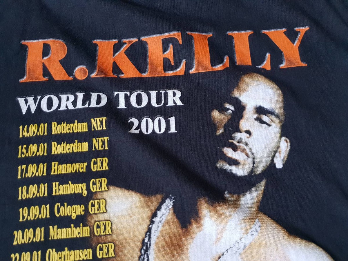 RARE VIntage R.KELLY world tour 2001 T SHIRT HIP HOP RAP TEE tupac