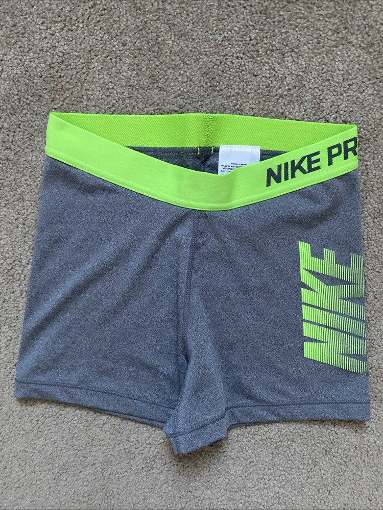 Women's Nike Pro Medium Gray Compression Shorts for Workouts