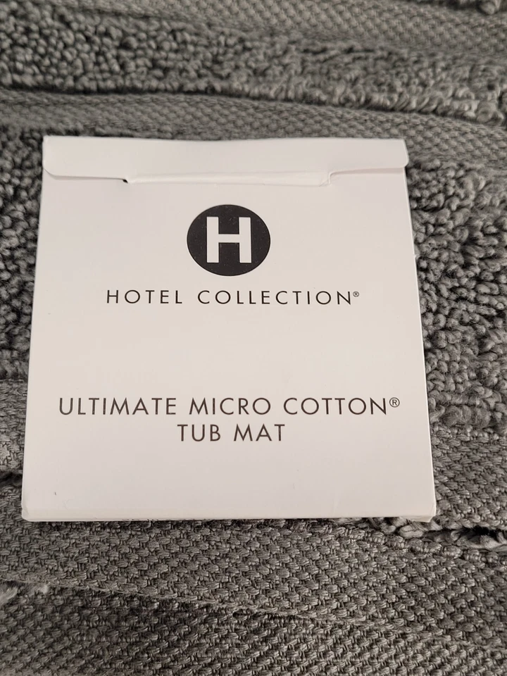 Alfombra de bañera gris oscuro Hotel Collection Ultimate 100 % micro algodón 26" x 34" Foto 2 de 4