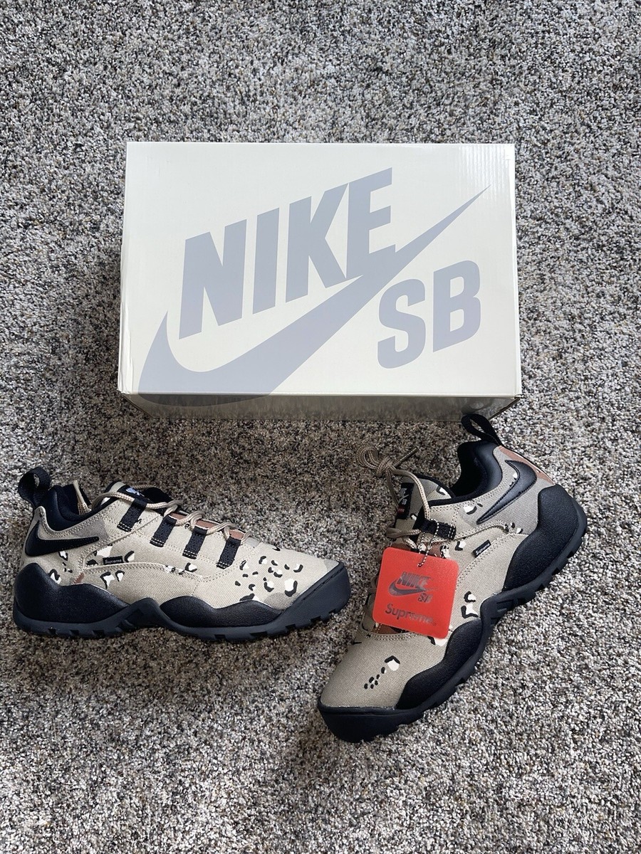 Nike SB Darwin Low Supreme Desert Camo Size 12 FQ3000-200 IN HAND