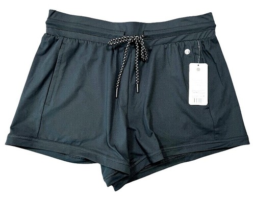 APANA Womens Rich Black Elastic Waist 