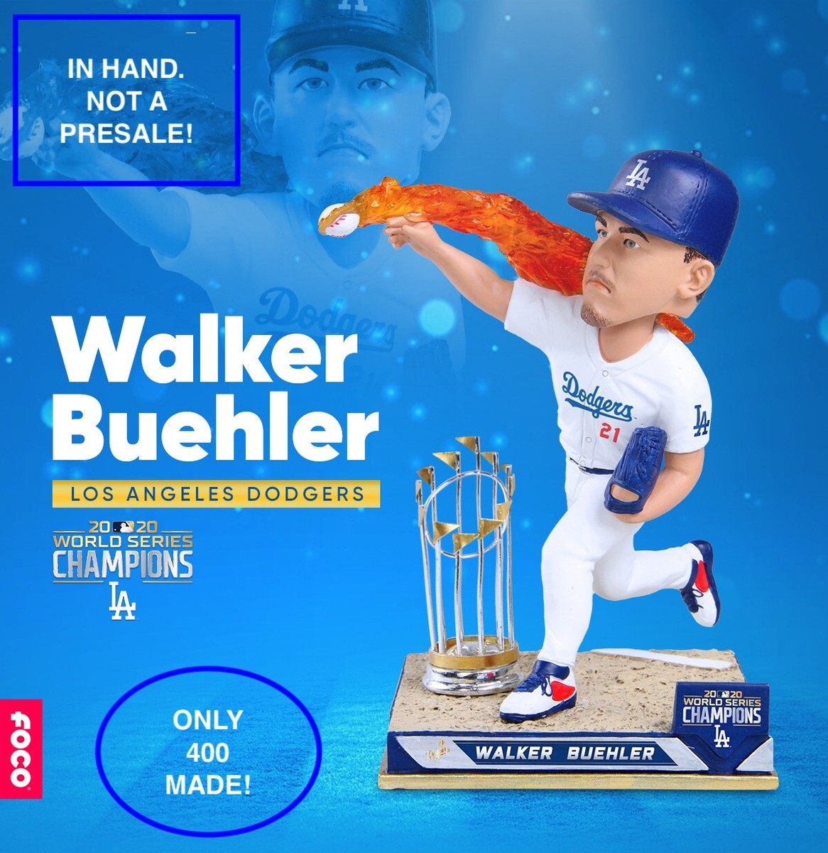 Dodgers Walker Buehler ボブルヘッド Walker Buehler Dodgers 2020 World Series Fast Ball Bobblehead Ltd