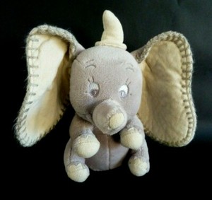 Doudou Plush Disney Nicotoy Elephant Dumbo Musical cm Grey Ecru Ttbe Ebay