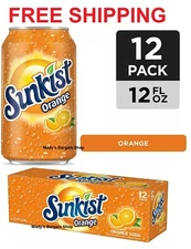 Sunkist Orange Soda 12 oz Cans (Pack Of 12) Free Shipping within USA