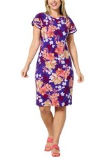 Antthony Printed Studio Stretch Knit Midi Dress Iris Purple
