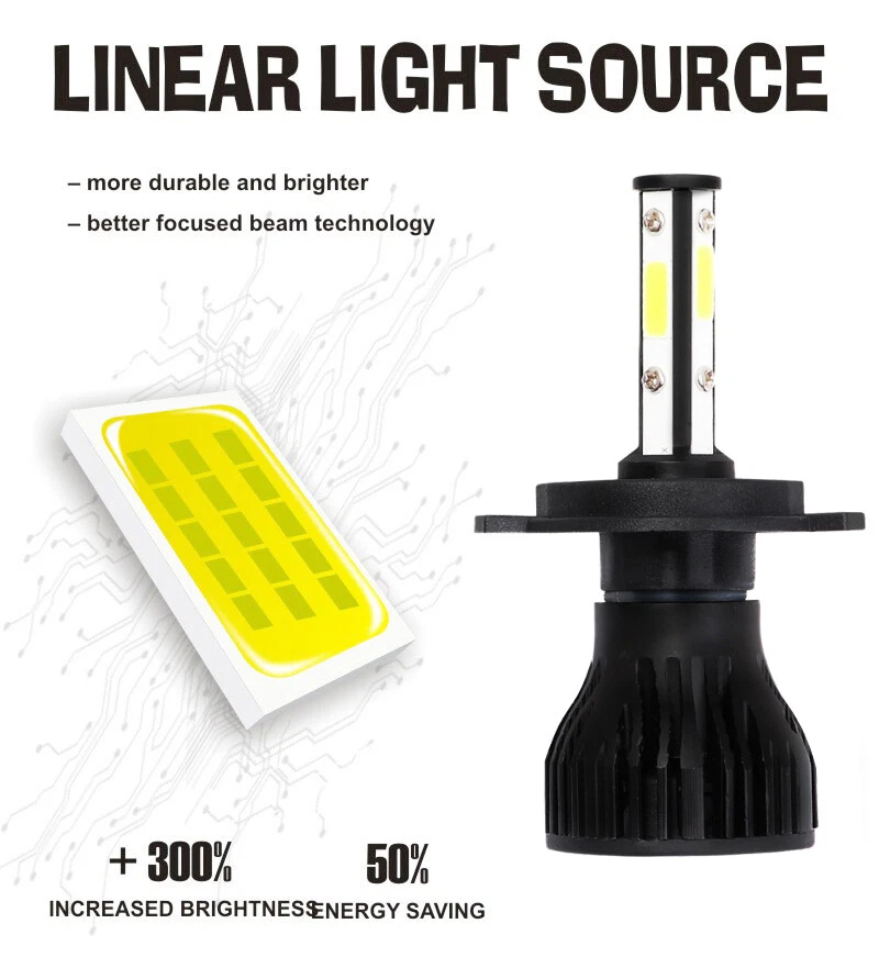 Bombilla de faro LED para camión Mitsubishi Fuso Canter FE125 180 12000LM H4 2012-17 Foto 2 de 4