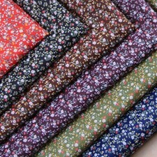 1M Polyester Print Fabric Small Flower Sewing Cloth DIY Materials 150cm Wide