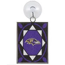 Baltimore Ravens Stained Glass Christmas Tree Ornament NEW Sun Catcher