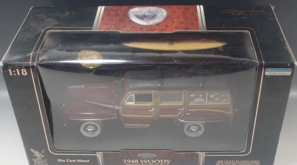 ROAD SIGNATURE SERIES 1948 WOODY WAGON REAL WOOD PANEL MIB 1/18 SCALE - Image 3 of 4