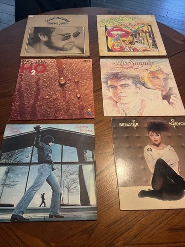 Classic Rock Lot Of 6 Vinyl Lps Elton John Billy Joel, Hall & Oates, Steely Dan
