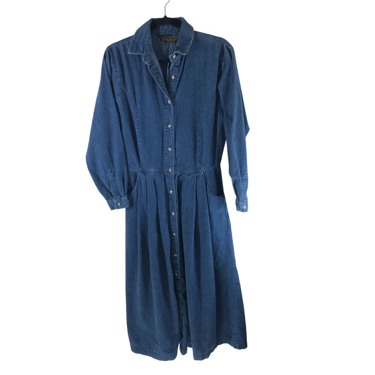 white christmas dresses Vintage Charm Denim Dress