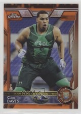 2015 Topps Chrome Rookies Orange Refractor Carl Davis #195 7l6